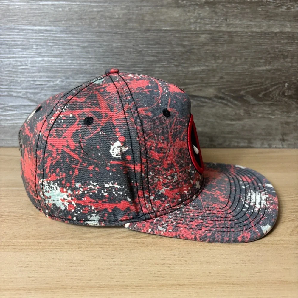Deadpool Hat Cap Snap Back Black Red Marvel Adjustable Men